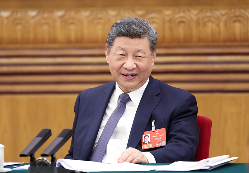 2026年3月5日下午，中共中央總書記、國家主席、中央軍委主席習(xí)近平參加他所在的十四屆全國人大四次會議江蘇代表團(tuán)審議。
